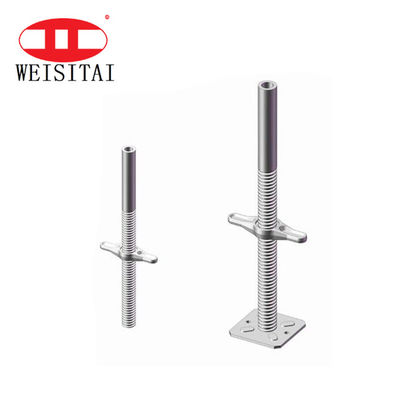Adjustable Screw Base Jack Scaffolding Jack Base Dimensi yang disesuaikan Jack Base