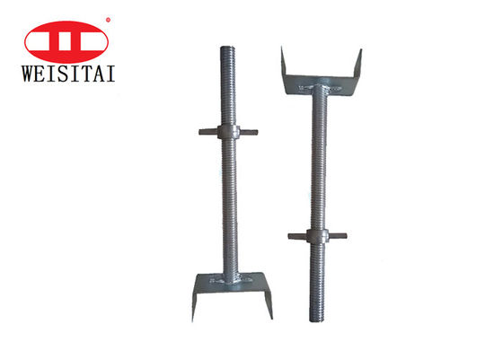 Solid Dan Kerongkongan Galvanis Baja Scaffolding U Head Jacks